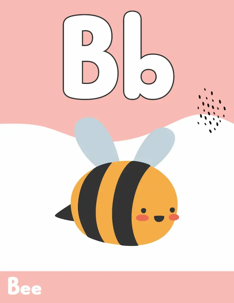 Colorful classroom poster alphabet letter "B"