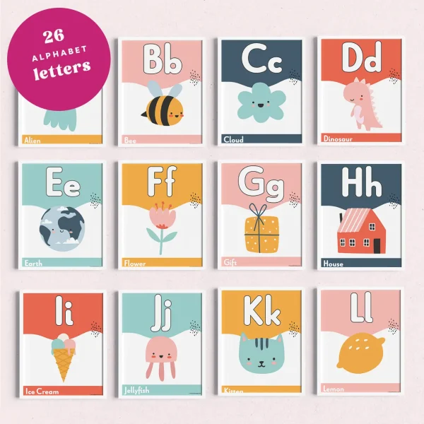 Berry Class Bundle square 6 Berry classroom decor bundle - abc letters.