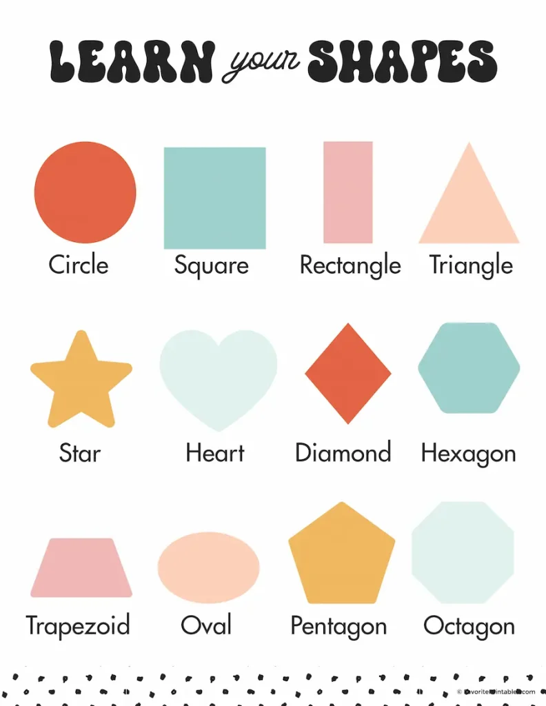 Groovy classroom decor shapes