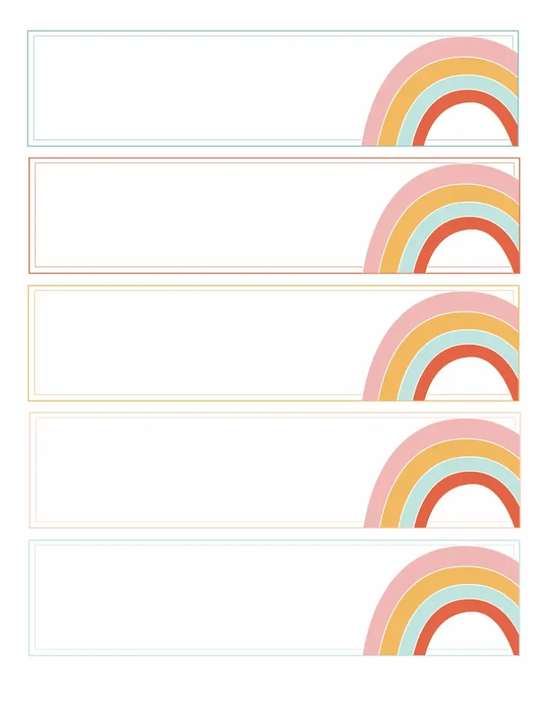 Groovy classroom decor name tags