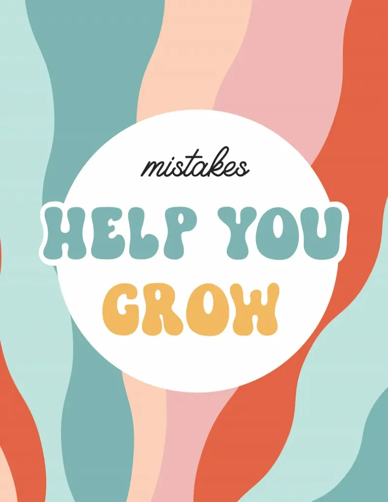 Groovy classroom decor poster mistakes help you grow