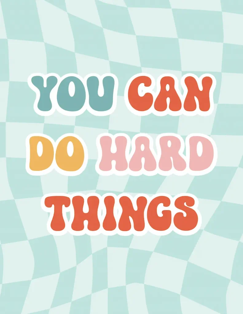 Groovy classroom decor poster you can do hard things