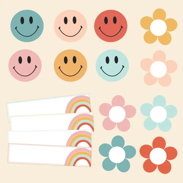 Groovy Class Bundle Accents Printable Groovy classroom accents