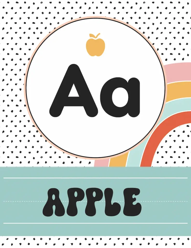 Groovy alphabet poster letter "A"