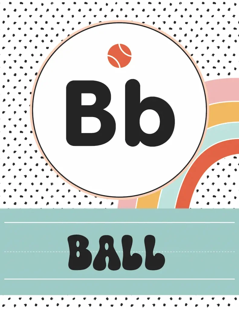 Groovy alphabet poster letter "B"