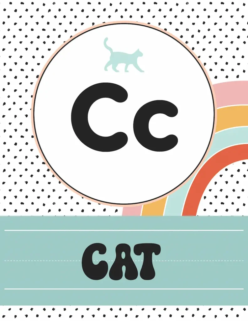 Groovy alphabet poster letter "C"