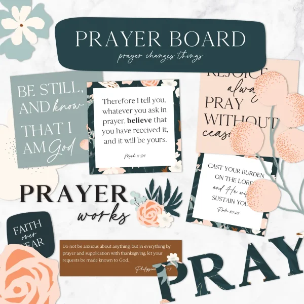 Prayer Board Mock - Store Accents Printable prayer board kit accents