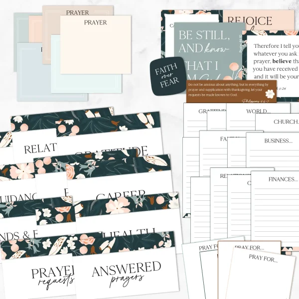Prayer Board Mock - Store Bundle Printable prayer board kit bundle.