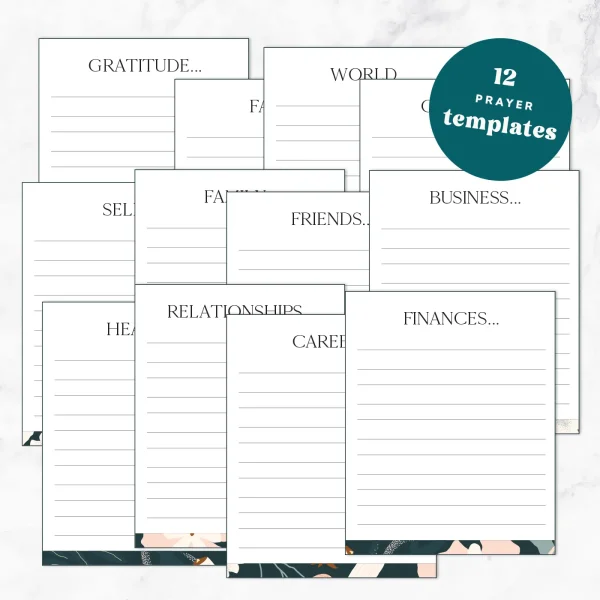 Prayer Board Mock - Store Sheets Printable prayer board kit prayer sheets