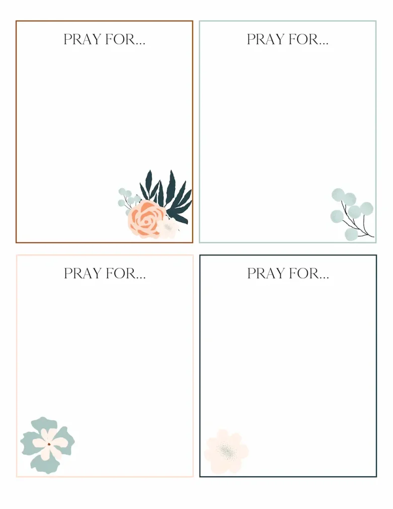 Pray for sheerts for printable prayer board.