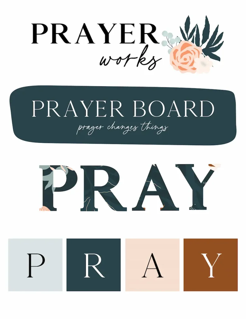 Prayer board titles for printable prayer board.