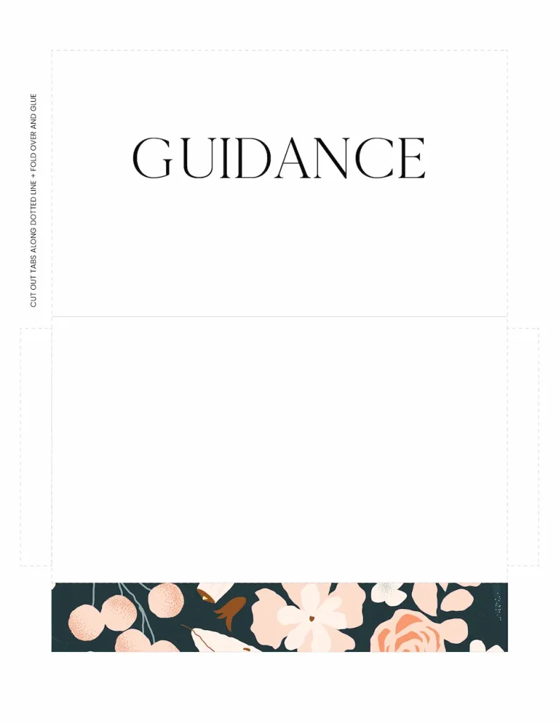 Guidance envelope for printable prayer board.
