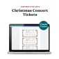 Editable Christmas concert tickets template with Canva.